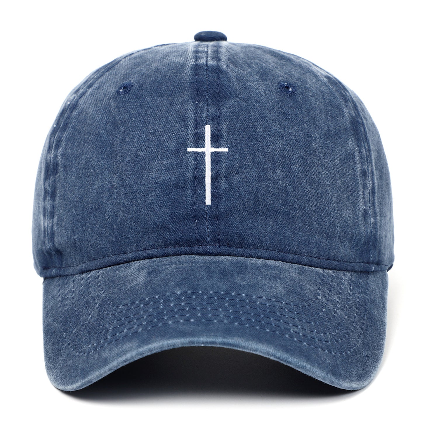 Cross Embroidered Peaked Cap Baseball Cap Letter Sun Hat