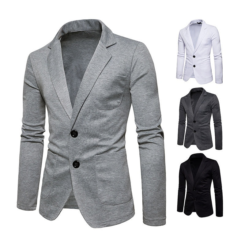 Simple Lapel Two-button Single Western Coat