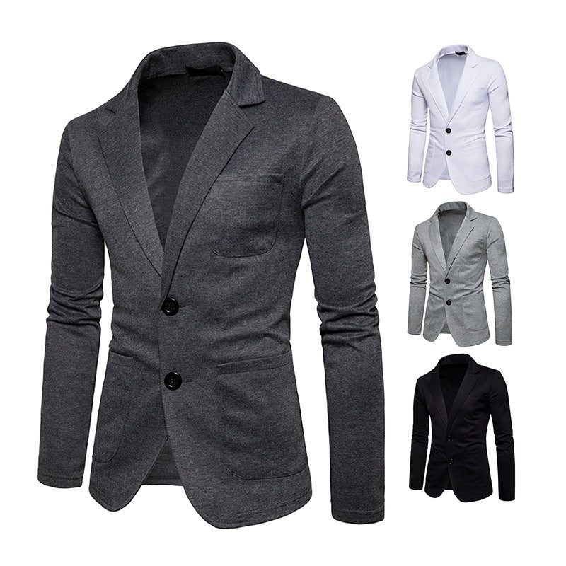 Simple Lapel Two-button Single Western Coat