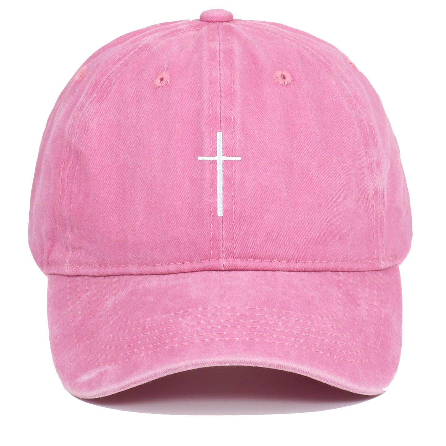 Cross Embroidered Peaked Cap Baseball Cap Letter Sun Hat