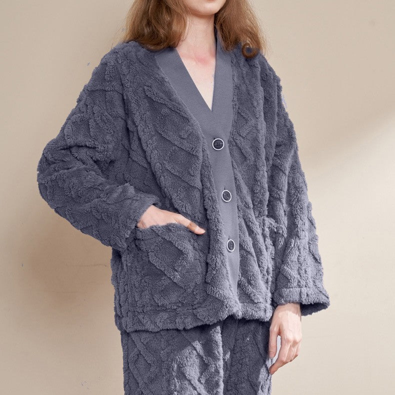 Autumn And Winter Coral Fleece Warm Fleece Ladies